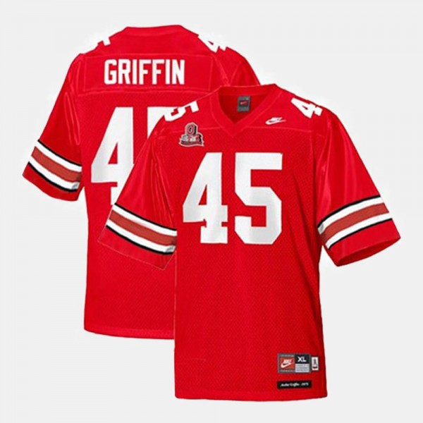 Ohio State Buckeyes Archie Griffin Youth #45 Red College Football Jersey 2404FTJP5